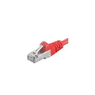 Patchcord S/FTP Premiumcord, Cat.6A, 0.5m, rosu