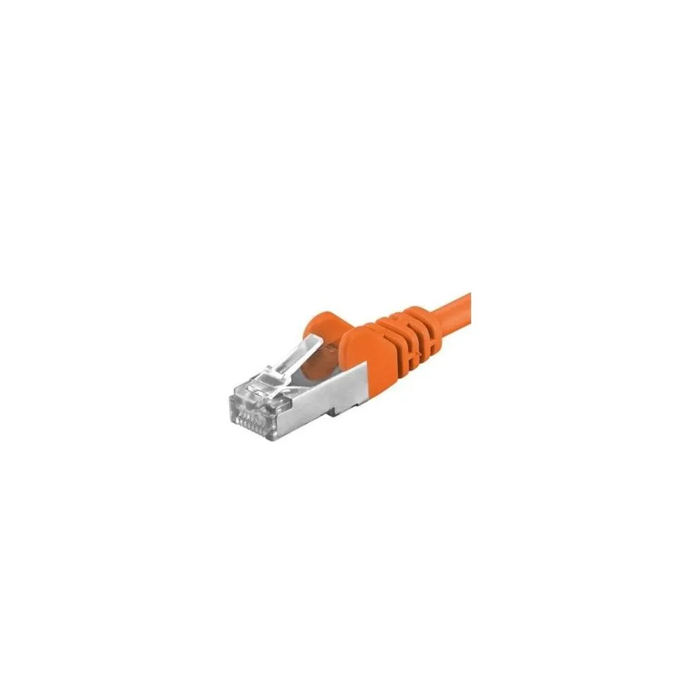 Patchcord S/FTP Premiumcord, Cat.6A, 0.25m, portocaliu
