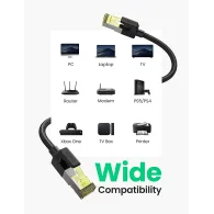 Patchcord Ugreen NW150, Cat7, UTP, 2m, Black