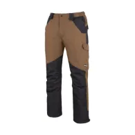 Pantalon multifunctional cu bretele / maro - l
