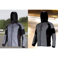 Jacheta imprimeu reflectorizant elastica cu gluga