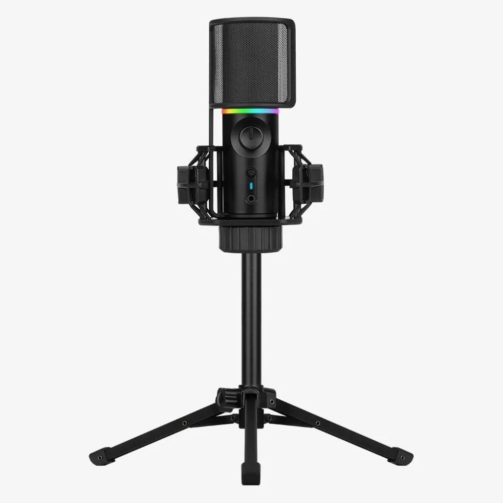 Mic rgb usb-a negru - cu tripod
