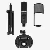 Mic rgb usb-a negru - cu tripod