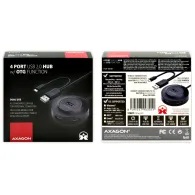 Hue-x6gb 4x usb2.0 hub cablu 80 cm  micro usb otg