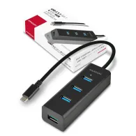 Hub USB Axagon HUE-S2C, 4x USB 3.2 gen 1, Black