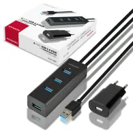 Hub USB Axagon HUE-S2BP, 4x USB 3.2 gen 1, Black