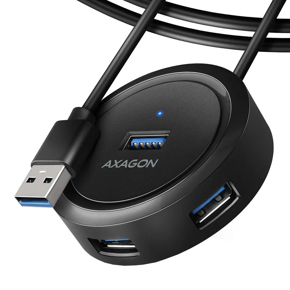 Hub USB Axagon HUE-P1AL, 4x USB 3.2 gen 1, Black