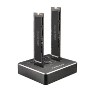 Rack adsa-m2c usb3.1 - 2x m.2 docking station negr