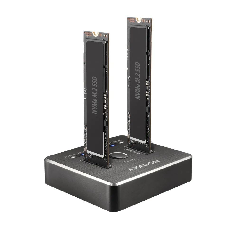 Rack adsa-m2c usb3.1 - 2x m.2 docking station negr