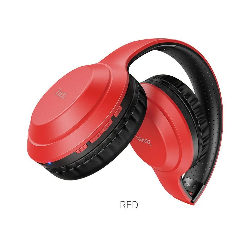 Handsfree casti bluetooth hoco w30 fun singlepoint on-ear rosu Phone accessories - 1