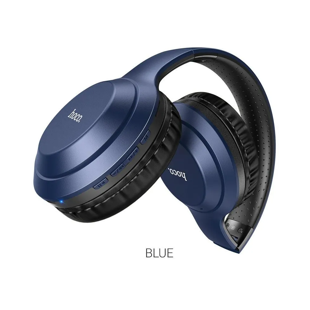 Handsfree casti bluetooth hoco w30 fun singlepoint on-ear albastru Phone accessories - 1