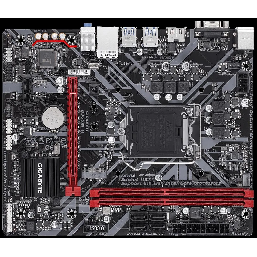 Placa de baza gigabyte intel b365m h supports 9th and Gigabyte - 1