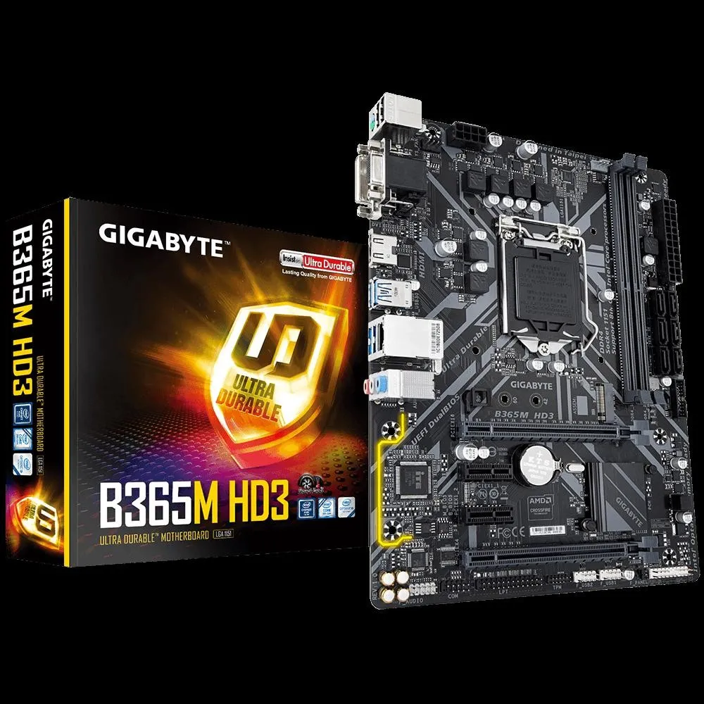 Placa de baza gigabyte intel b365m hd3 supports 9th and Gigabyte - 1