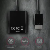 Adaptor Axagon, HDMI - VGA, 0.17m, Black