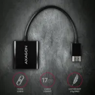 Adaptor Axagon, HDMI - VGA, 0.17m, Black