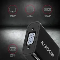 Adaptor Axagon, HDMI - VGA, Black