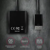 Adaptor Axagon, Displayport - VGA, Black