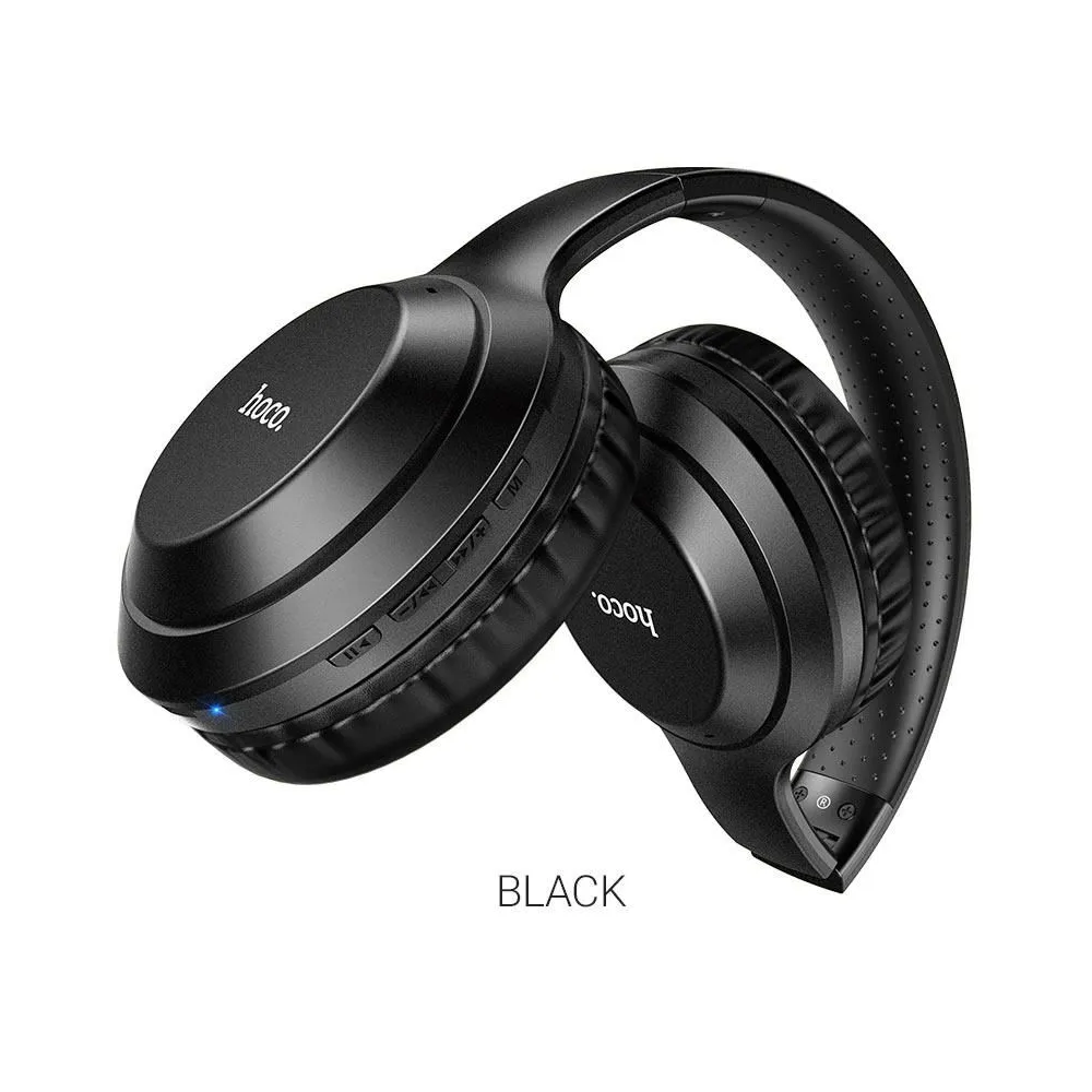 Handsfree casti bluetooth hoco w30 fun singlepoint on-ear negru Phone accessories - 1