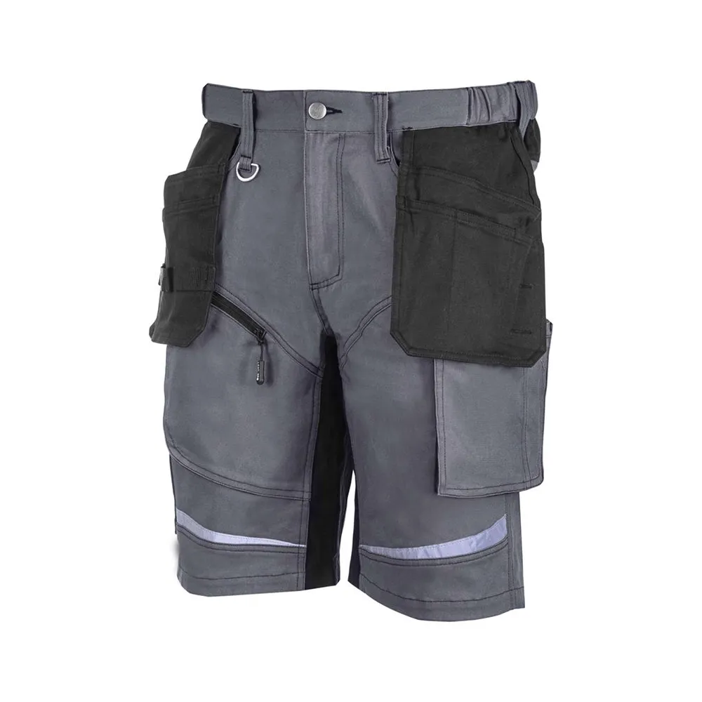 Pantalon lucru slim-fit scurt / gri - l