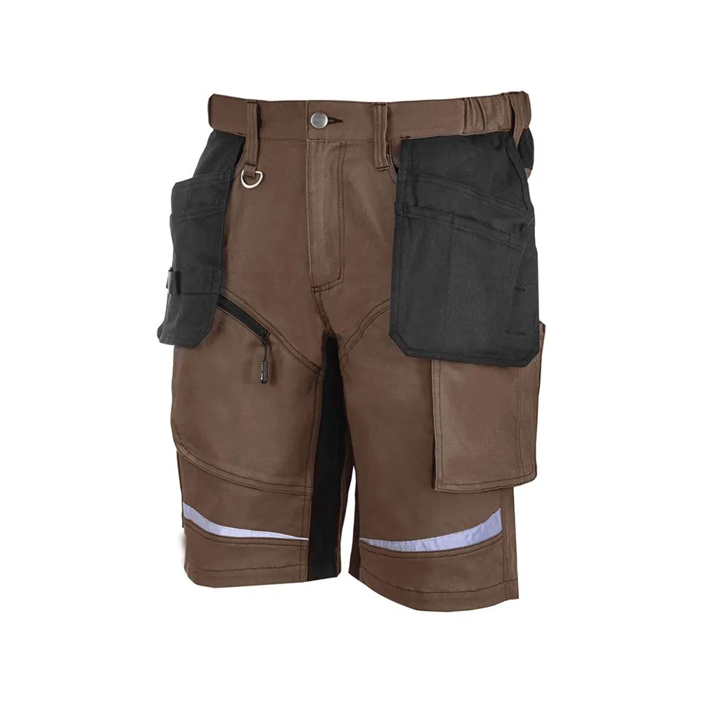 Pantalon lucru slim-fit scurt / maro - m