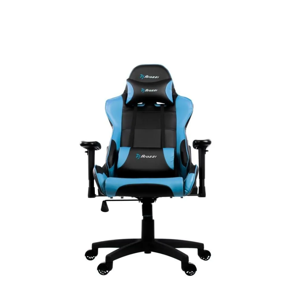 Scaun gaming Arozzi Verona V2, spatar ajustabil, Black-Blue