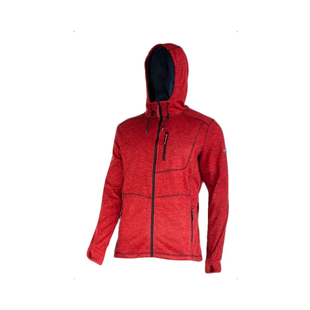 Jacheta cu imprimeu si gluga / rosu - m