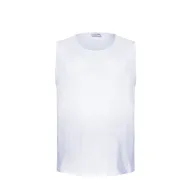 Tricou bumbac fara maneci / alb - s