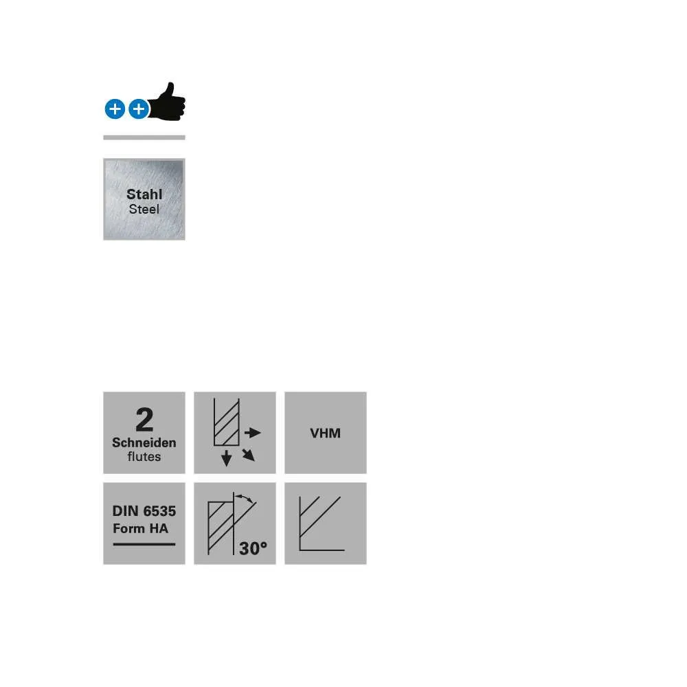 Freza 2 caneluri datron 0078023k 2.3x5x3.0mm