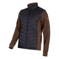 Jacheta cu imprimeu si matlasare / maro-negru - 3x