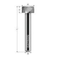 Freza cu 2 caneluri datron 0068080k 8.0x8.0mm