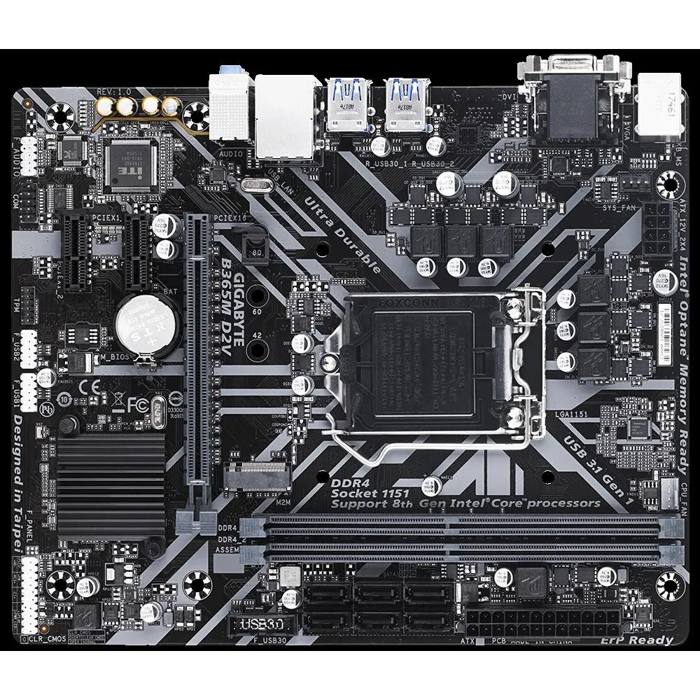 Placa de baza gigabyte b365m d2v supports 9th and 8th Gigabyte - 1