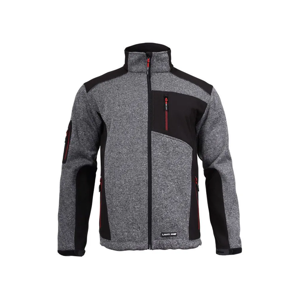 Jacheta elastica tip-pulover / gri-negru - 2xl