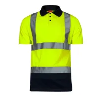 Tricou reflectorizant polo / verde - 2xl