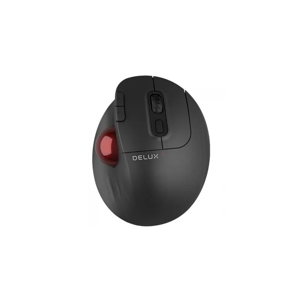 Mouse Trackball Delux MT1DB, USB Wireless/Bluetooth, Black