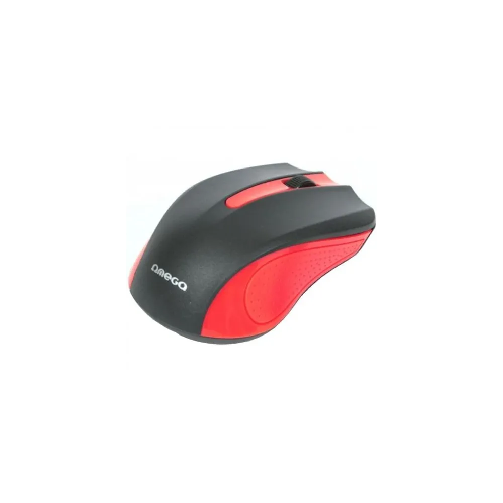 Mouse optic Omega OM0419R, USB Wireless, Black-Red