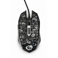 Mouse optic Gembird MUS-6B-GRAFIX-01, USB, Black-White