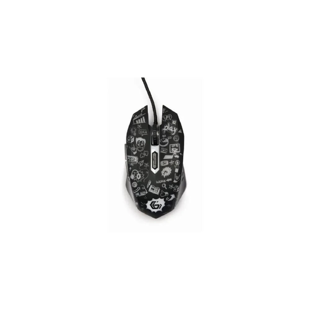 Mouse optic Gembird MUS-6B-GRAFIX-01, USB, Black-White