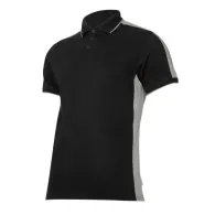 Tricou bumbac polo multicolor / negru-gri - m