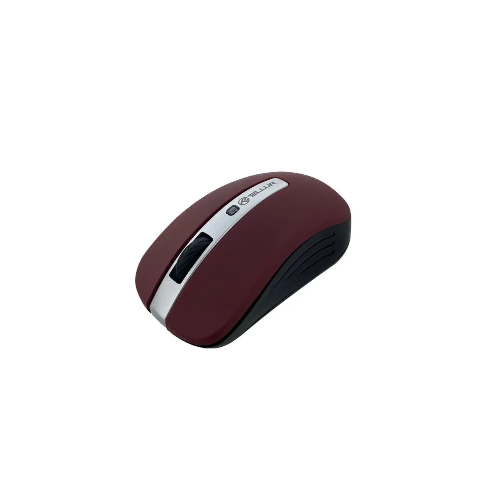 Mouse wireless Tellur Basic, LED, Rosu inchis