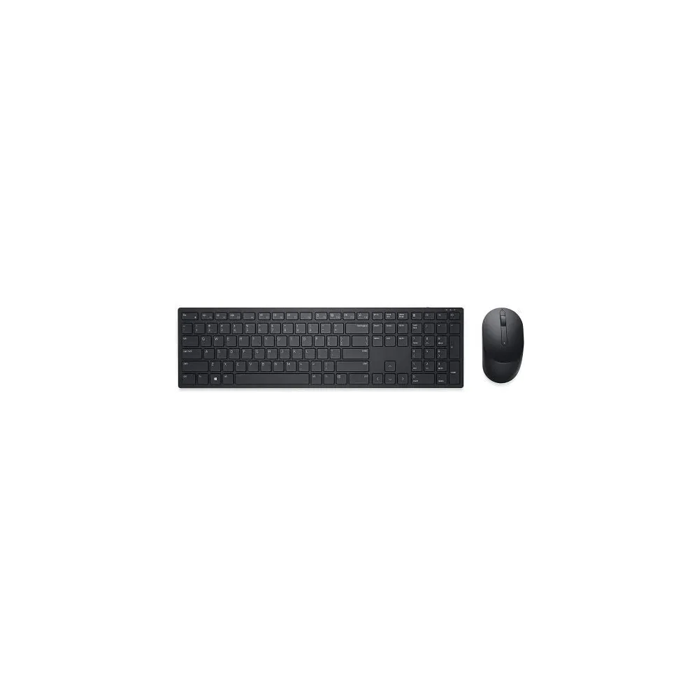 Kit Wireless Tastatura Dell KM3322W, USB, Black + Mouse optic, USB, Black