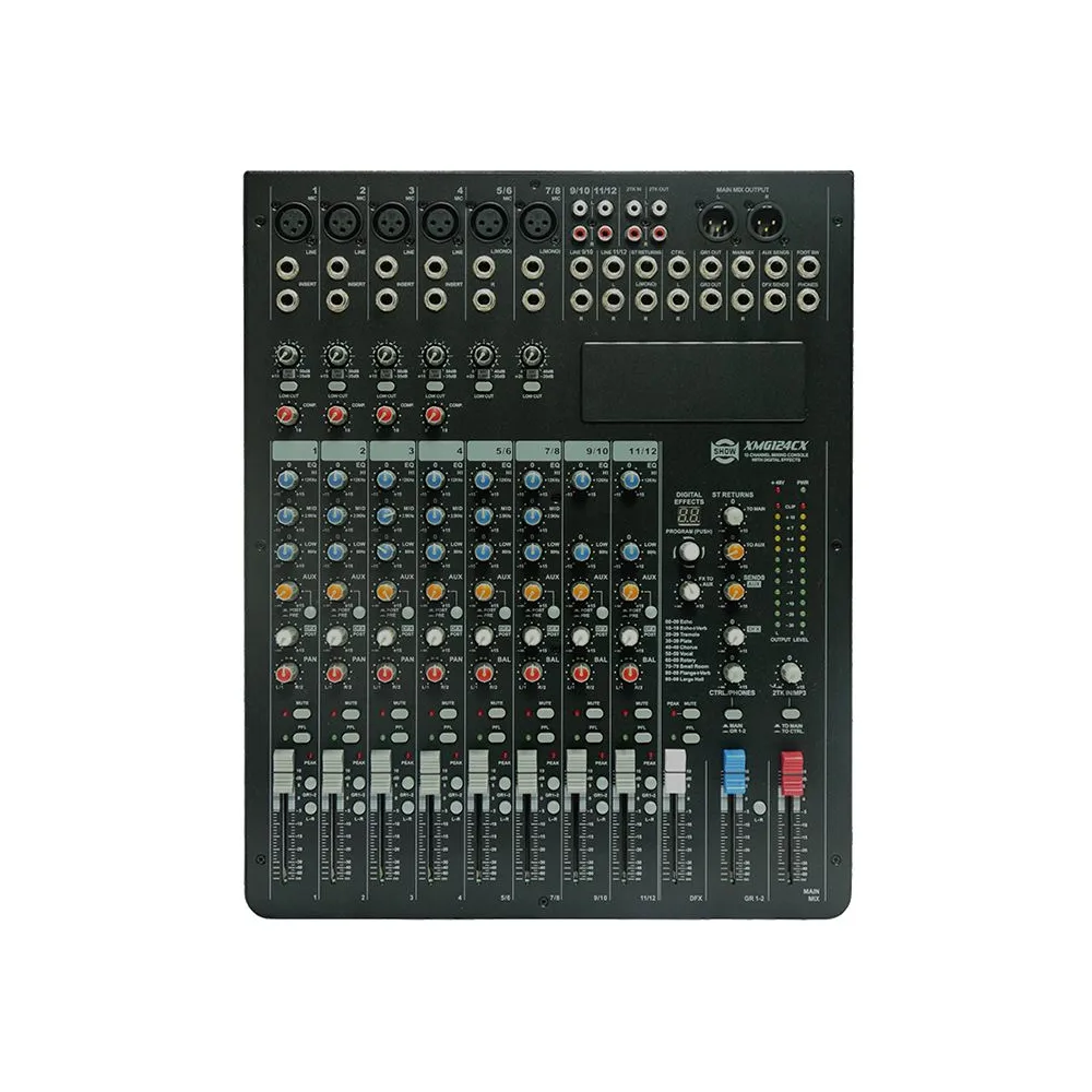 Mixer 12 canale phantom 48v 24bit dsp