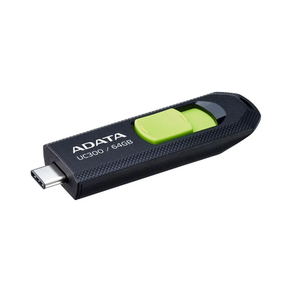 Stick Memorie AData UC300, 64GB, USB-C, Black-Green