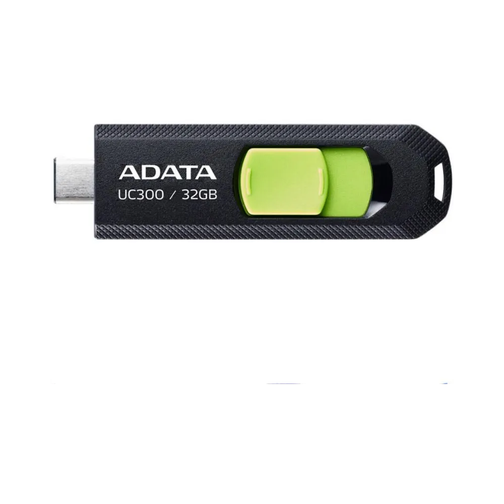 Stick Memorie AData UC300, 32GB, USB-C, Black-Green