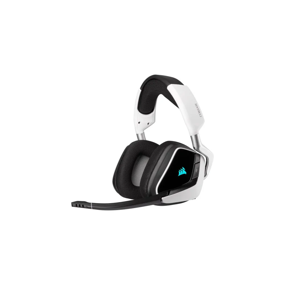 Casti cu microfon Corsair Void Elite RGB 7.1, USB Wireless, White