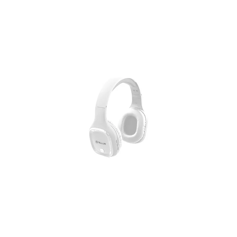 Casti over-ear Tellur Pulse, microfon, bluetooth, alb