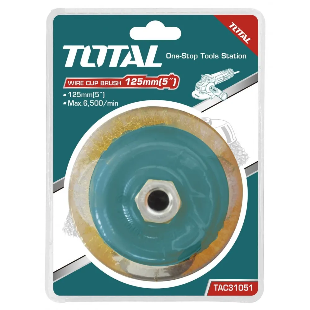 Total - perie sarma tip cupa - 125mm
