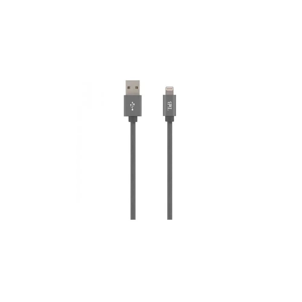 Cablu de date TnB, USB - Lightning, 2m, Grey