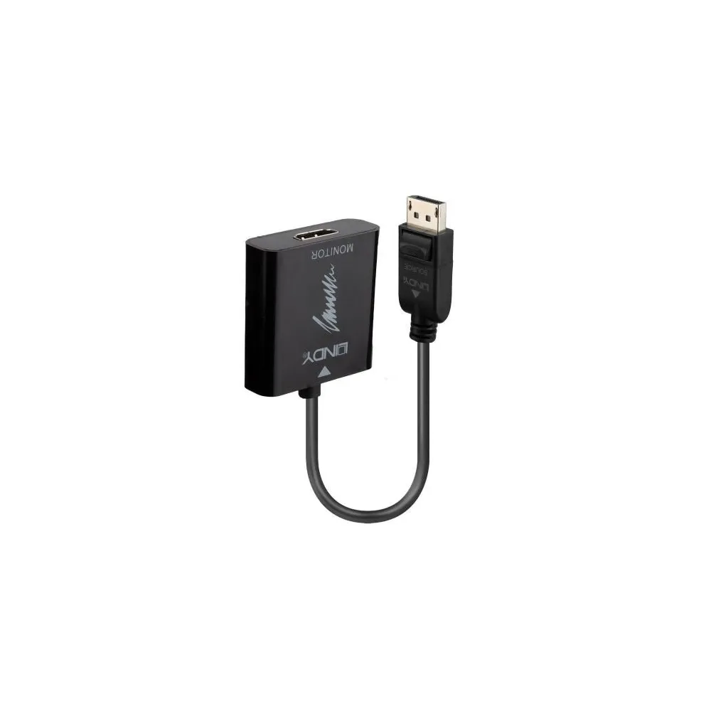Adaptor Lindy, DisplayPort - HDMI, Black