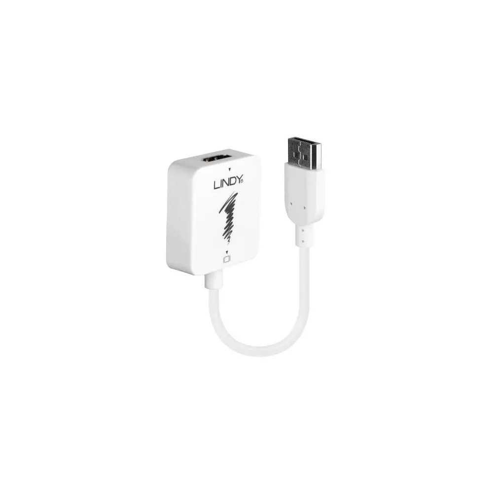 Adaptor Lindy, HDMI - DisplayPort, White