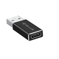 Adaptor Tellur USB-A tata la USB-C mama, negru